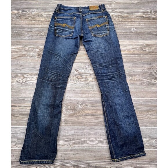 Nudie Jeans Grim Tim Jeans Mens 31x32 Fits 29/30 Selvage Button Fly Organic - Picture 4 of 16